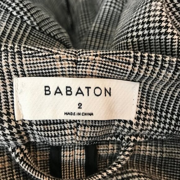 Aritzia Babaton Power Hip Grey Glen Check Blazer Size 2 - Picture 6 of 7